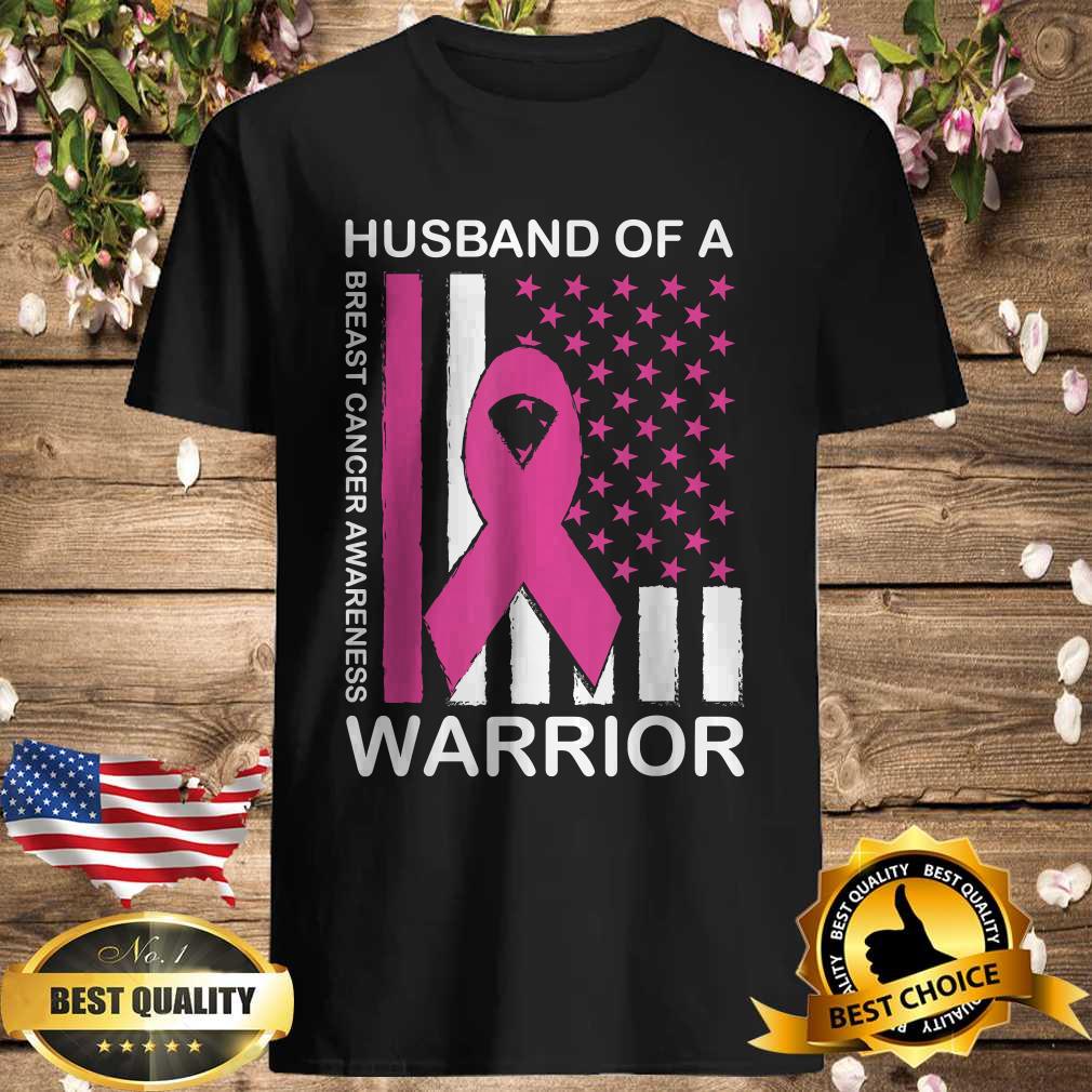 Husband Of A Warrior, Breast Cancer Survivor Cancer Awareness T-Shirt