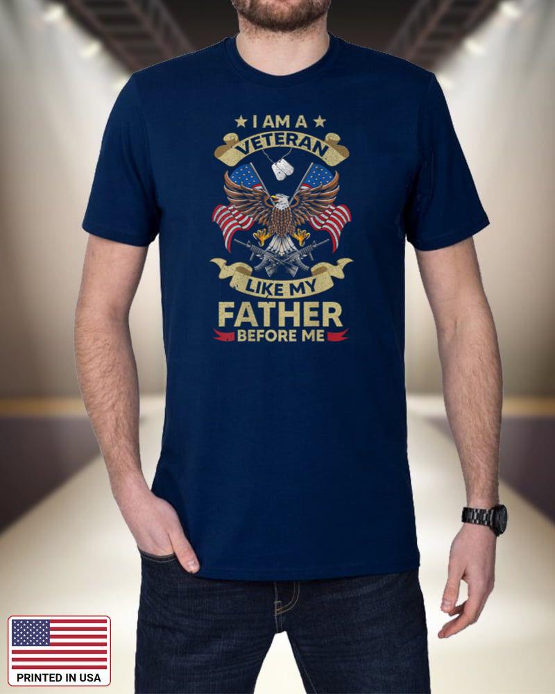 I Am A Veteran Like MY Father Before Me Vintage Fathers Day HWUtp