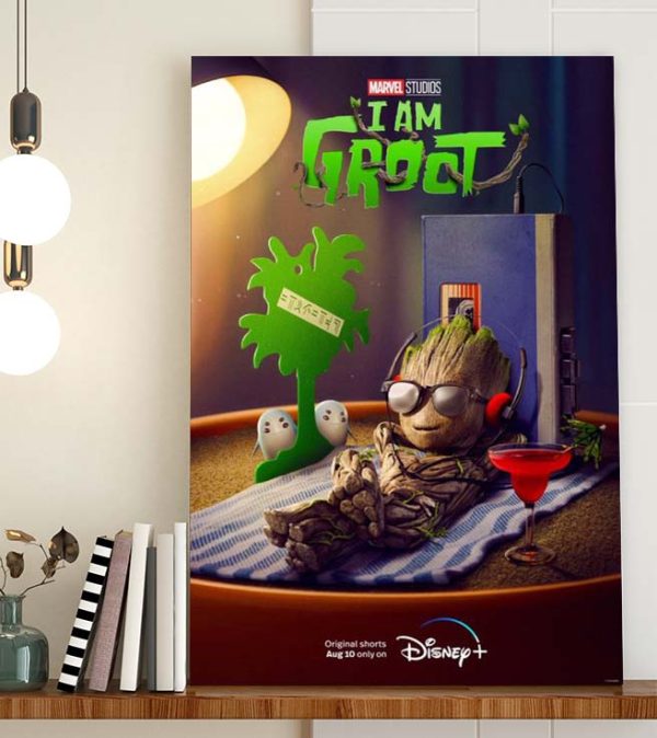 I Am Groot Marvel Disney Plus Official Poster Canvas