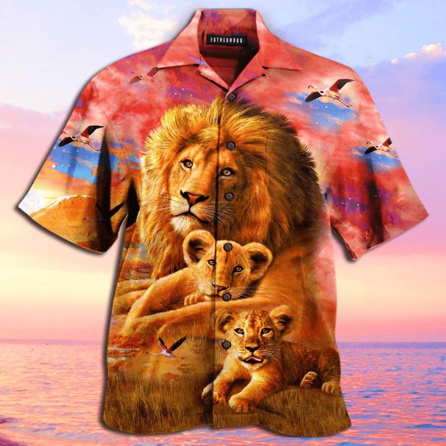 I Asked God To Make Me A Better Man Lion Hawaiian Shirts #hl