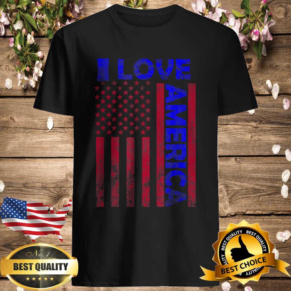 I love America USA flag shirt
