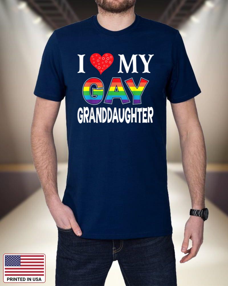I Love My Gay Granddaughter LGBT Lesbian Rainbow Proud Pride qGGkU