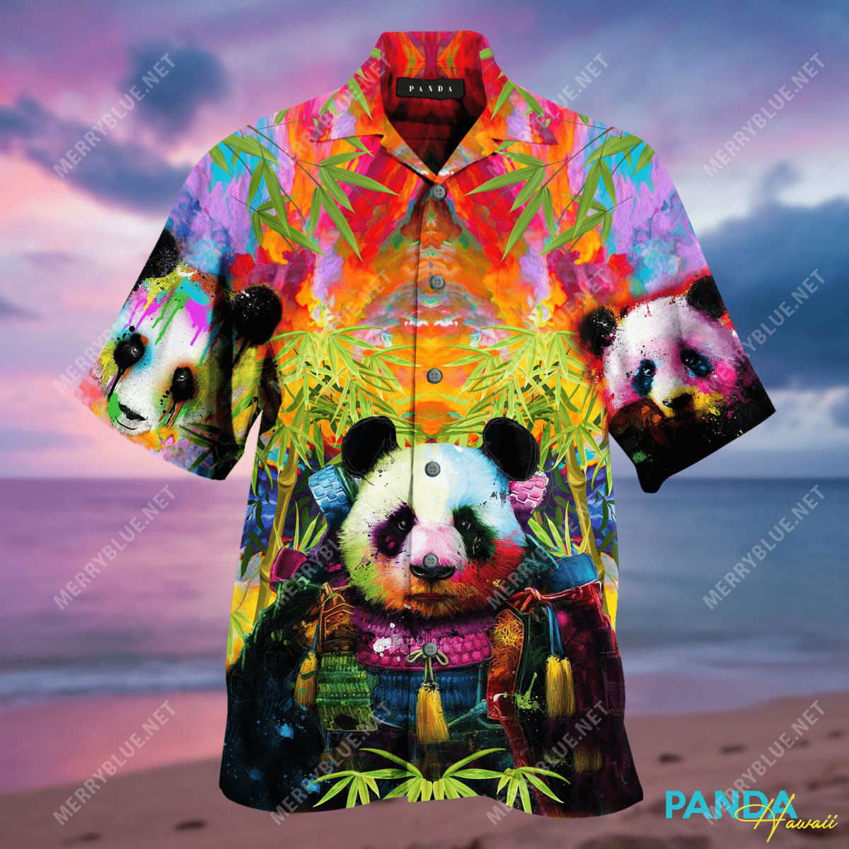 I Love Panda Unisex Hawaiian Shirt