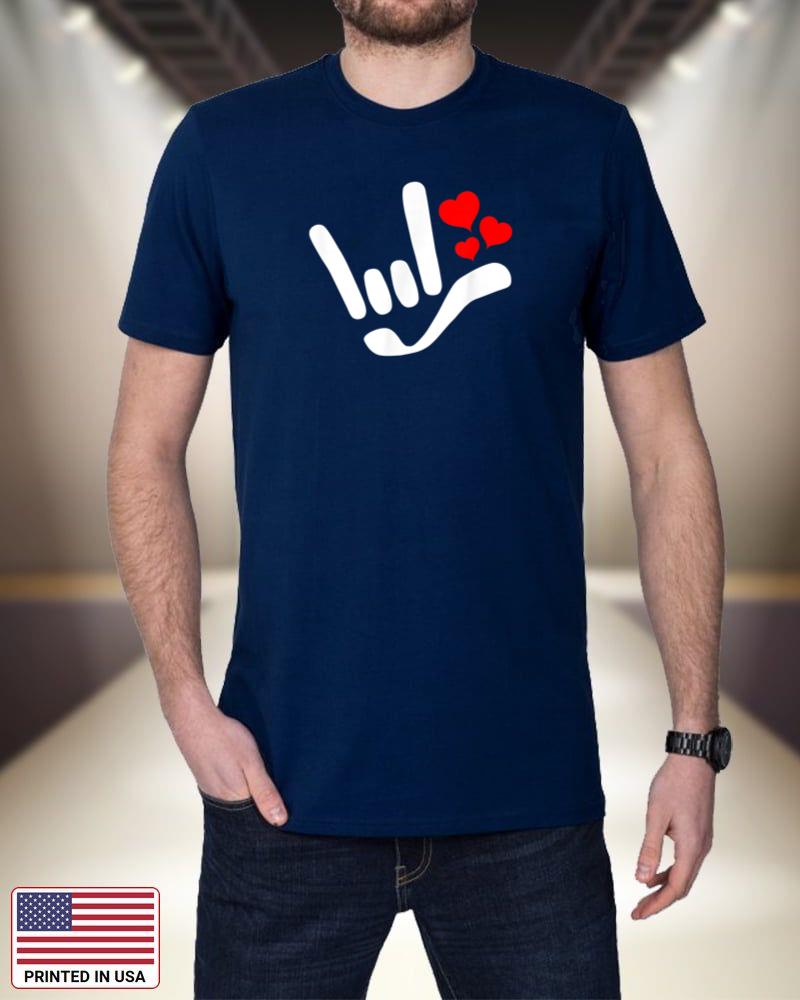 I Love You ILY American Sign Language Design With Hearts 7p4D5