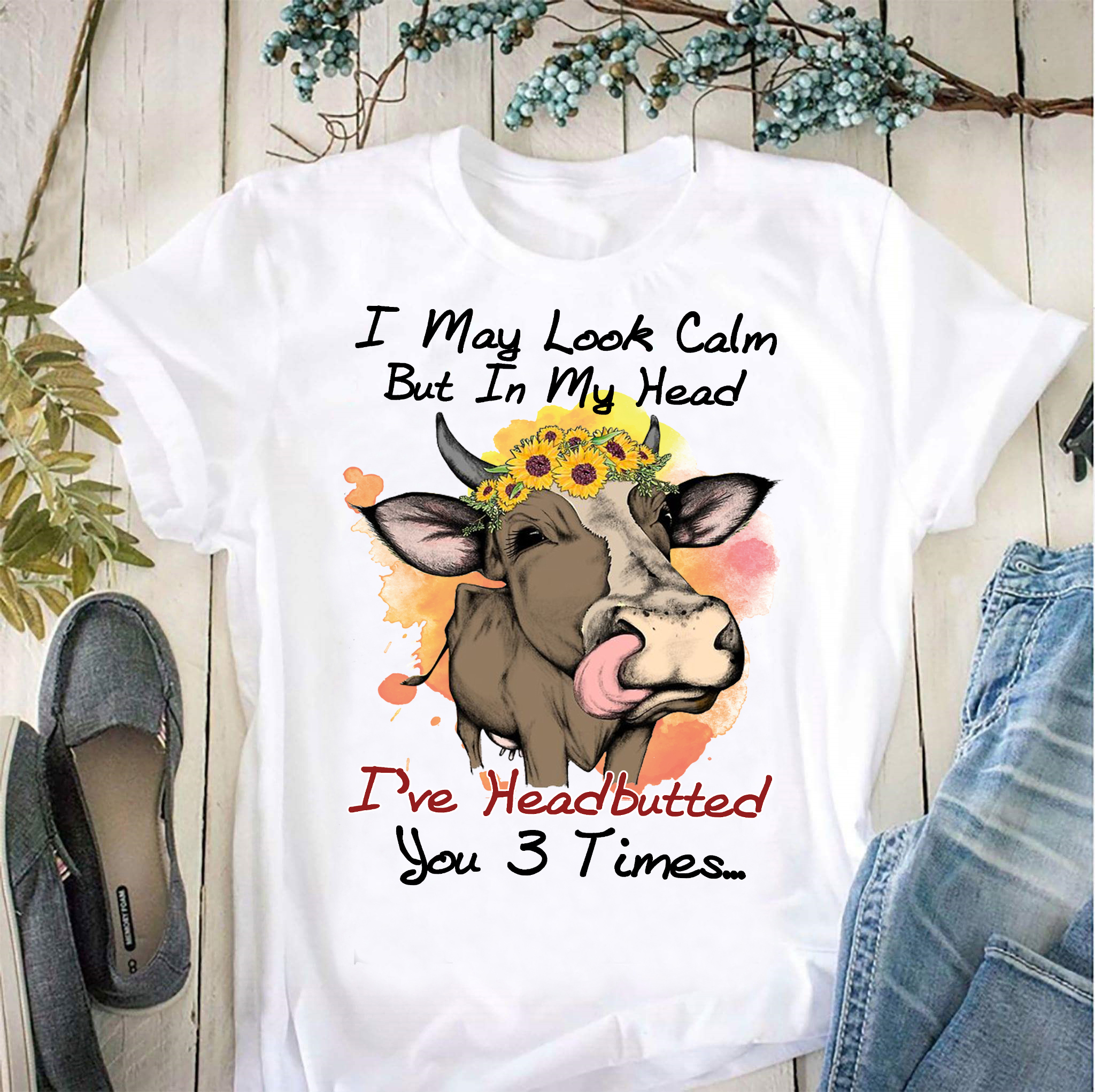 I may look calm but in my head I’ve headbutted you 3 times – Cows