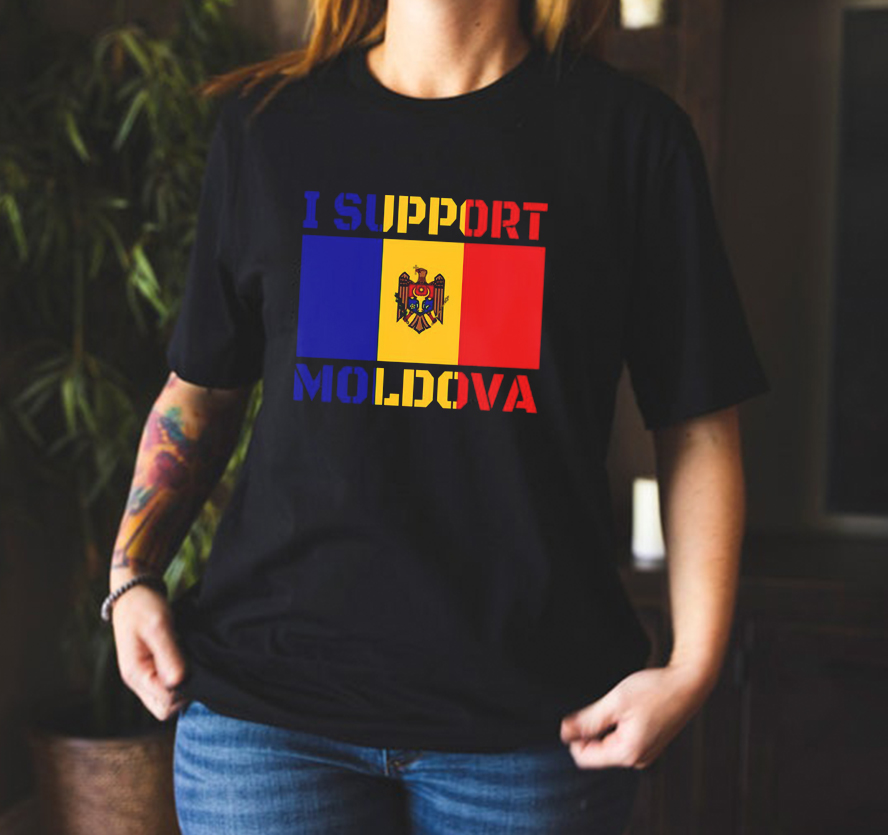 I Support Moldova War Flag T-Shirt