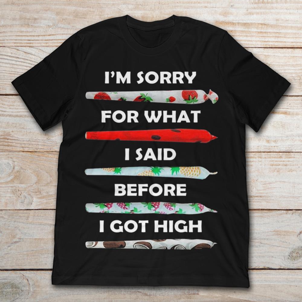 I’m Sorry For What I Said Before I Got High