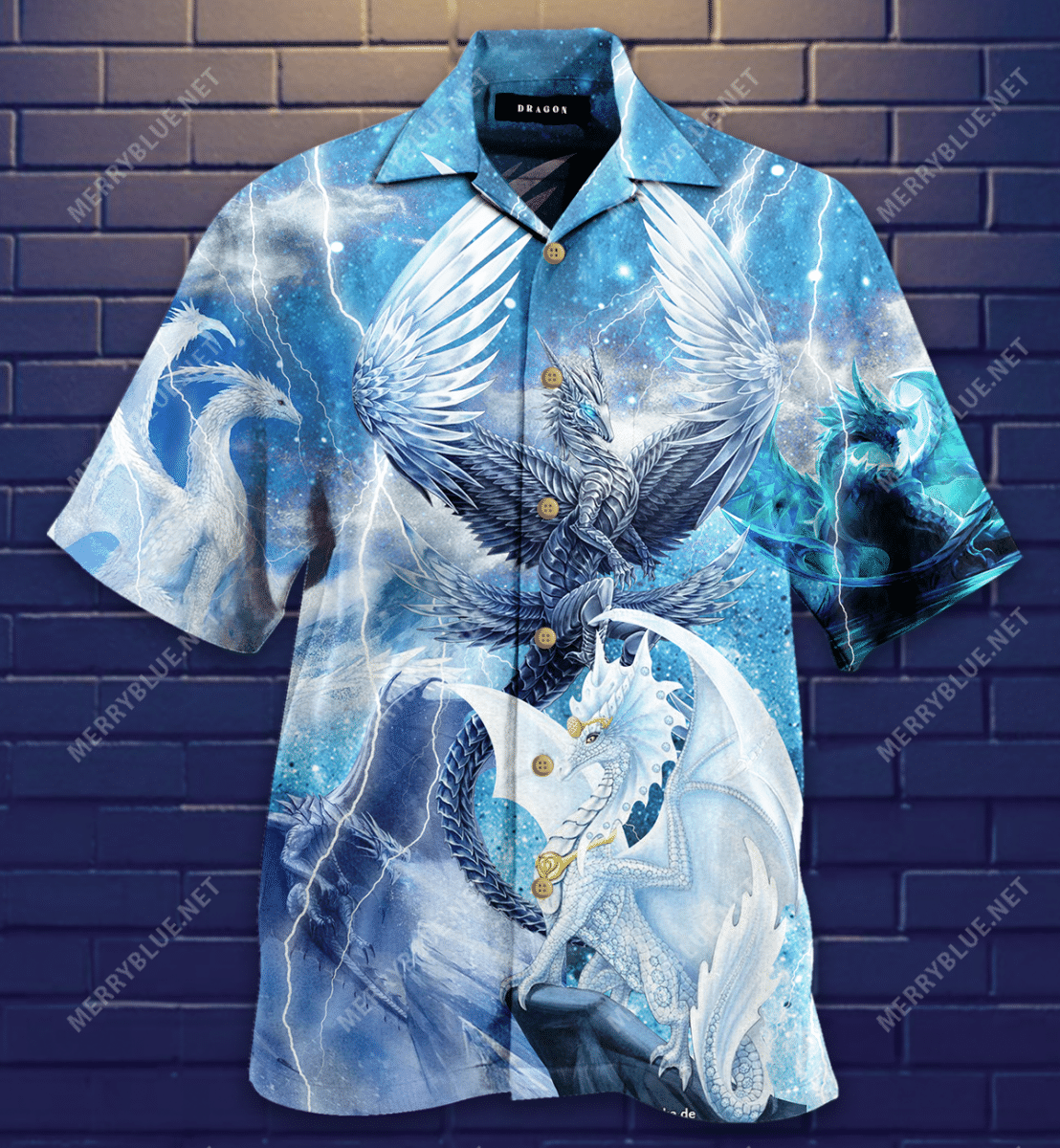 Icy Dragons Hawaiian Shirt