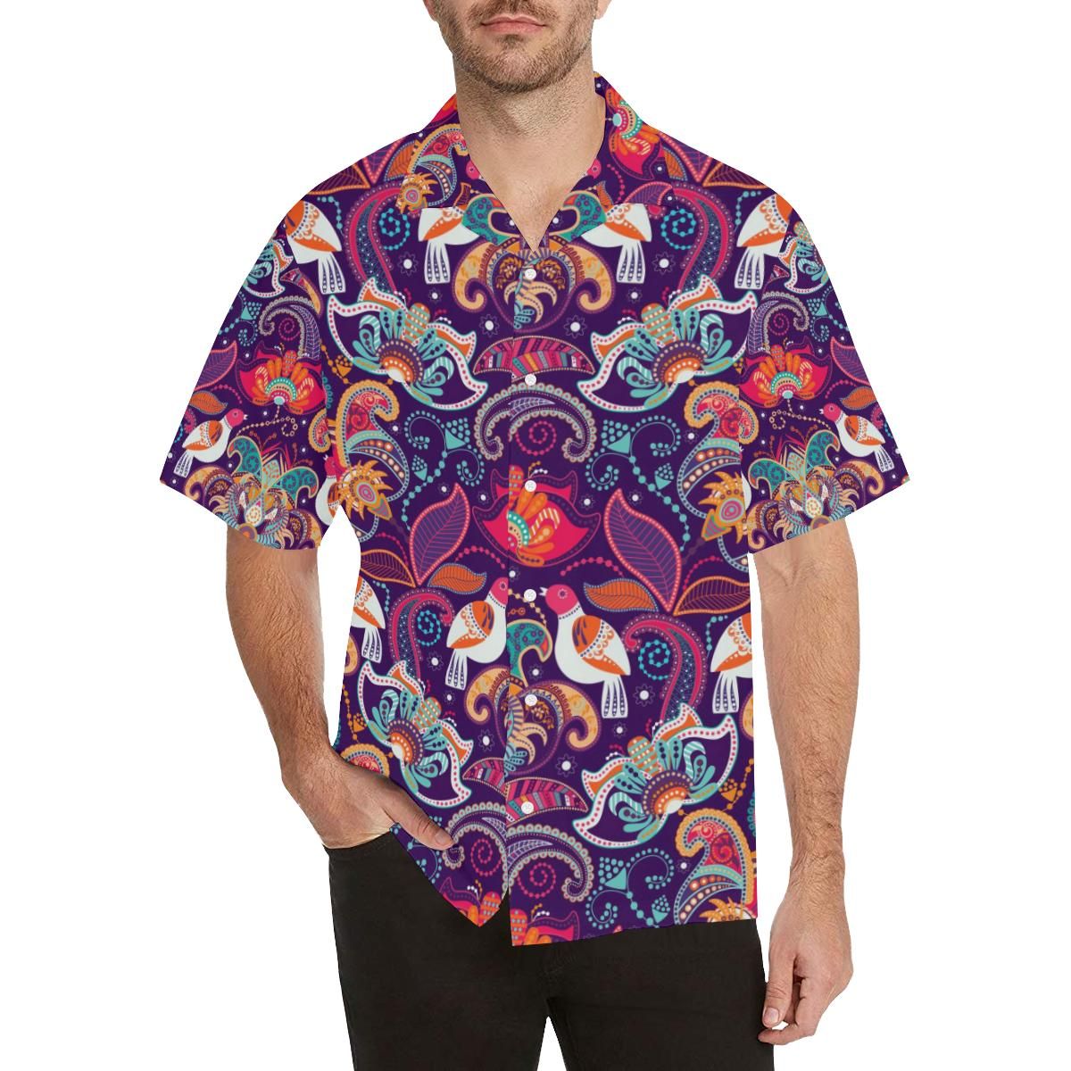 Indian Pattern Background Men’s All Over Print Hawaiian Shirt