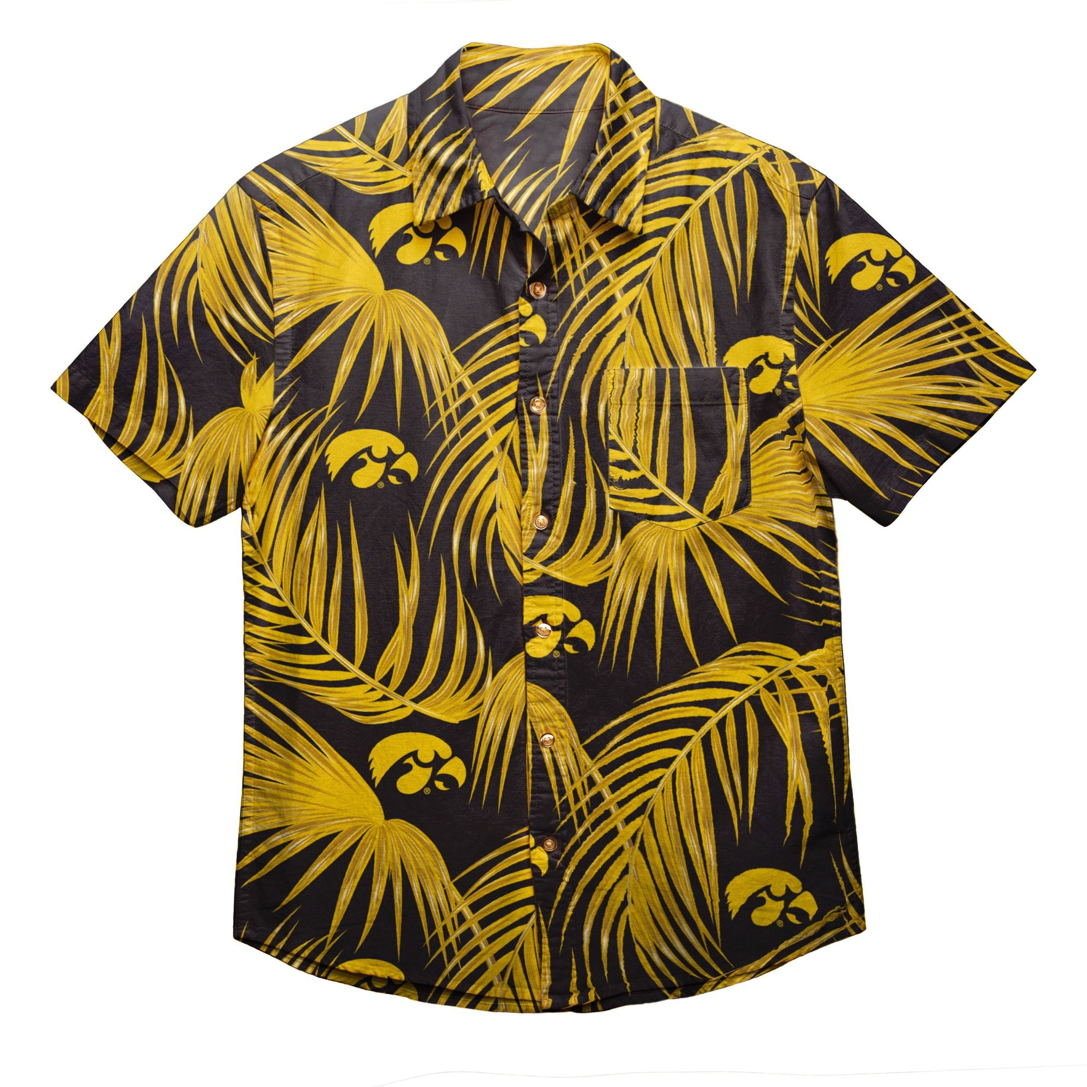 Iowa Hawkeyes Ncaa Mens Hawaiian Button Up Shirt