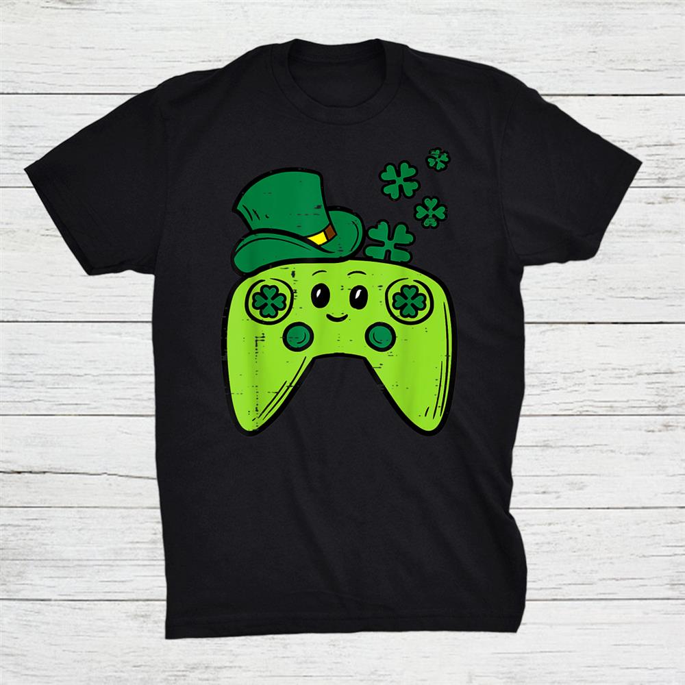 Irish Video Game Controller Boys Girls St Patrick Day Shirt