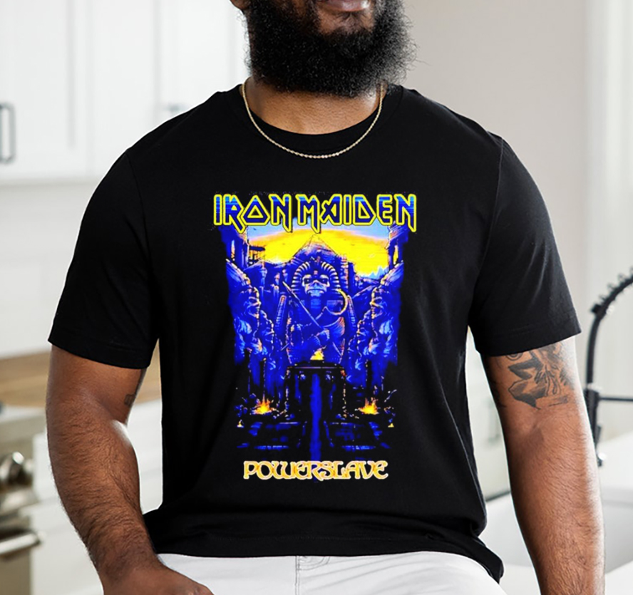 Iron Maiden Dark Ink Powerslaves New Design T-Shirt