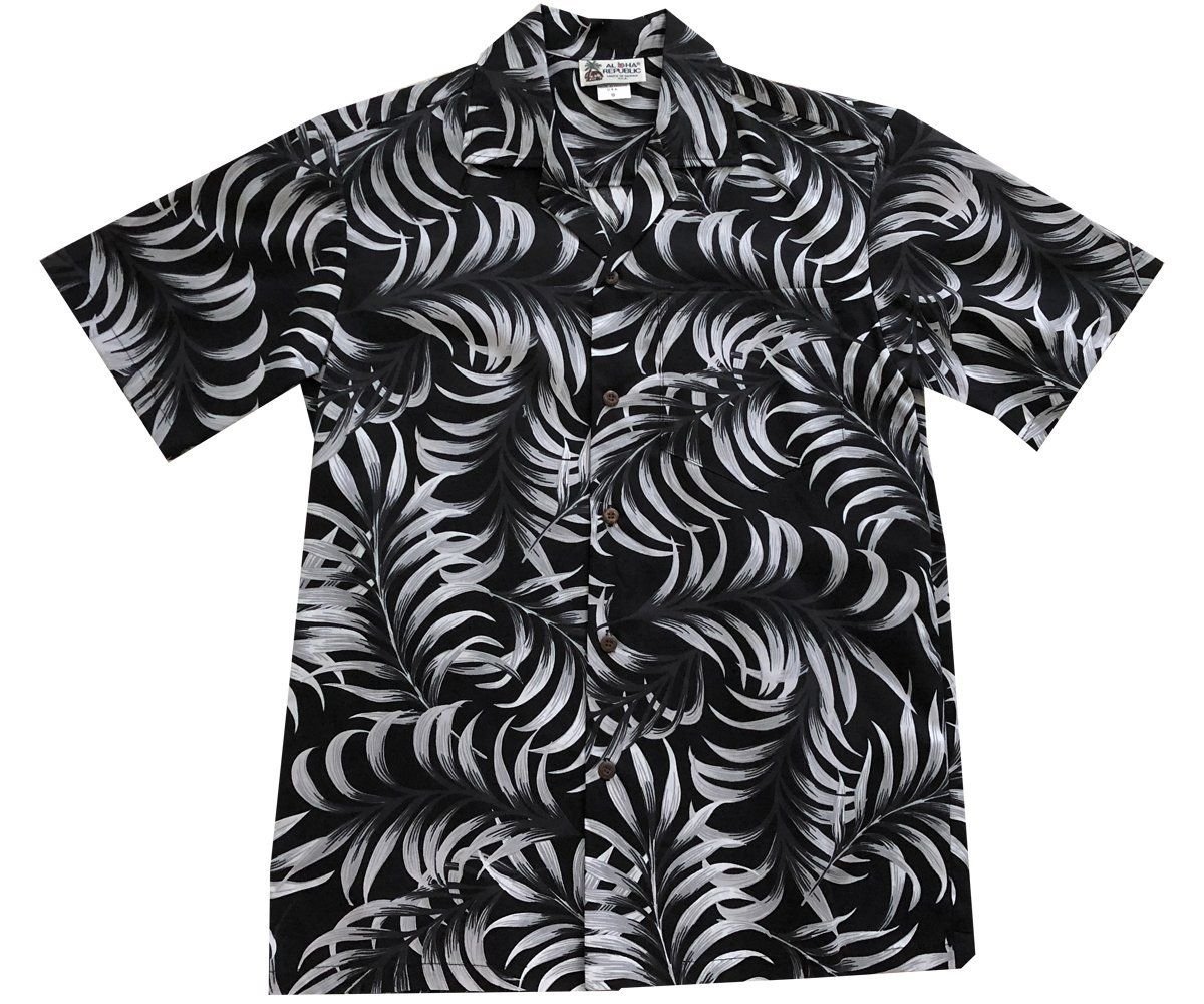 Island Tradewinds Black Hawaiian Shirt