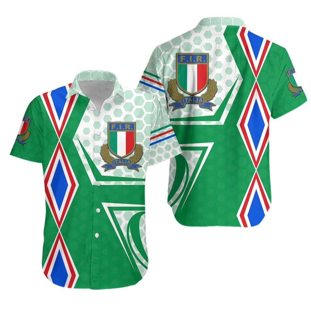 Italy Rugby Hawaiian Shirt Gli Azzurri Vibes – Green K8