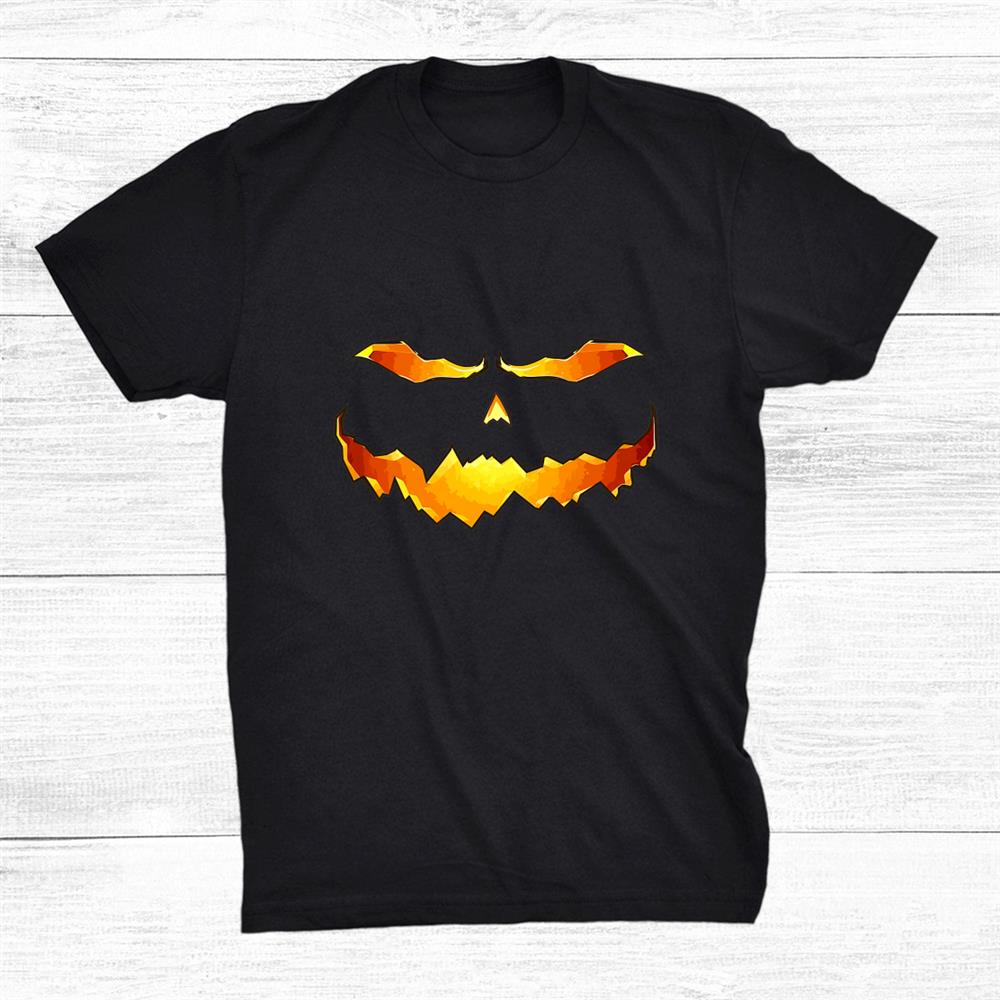 Jack Pumpkin Face Halloween Orange Scary Horror Nights Shirt