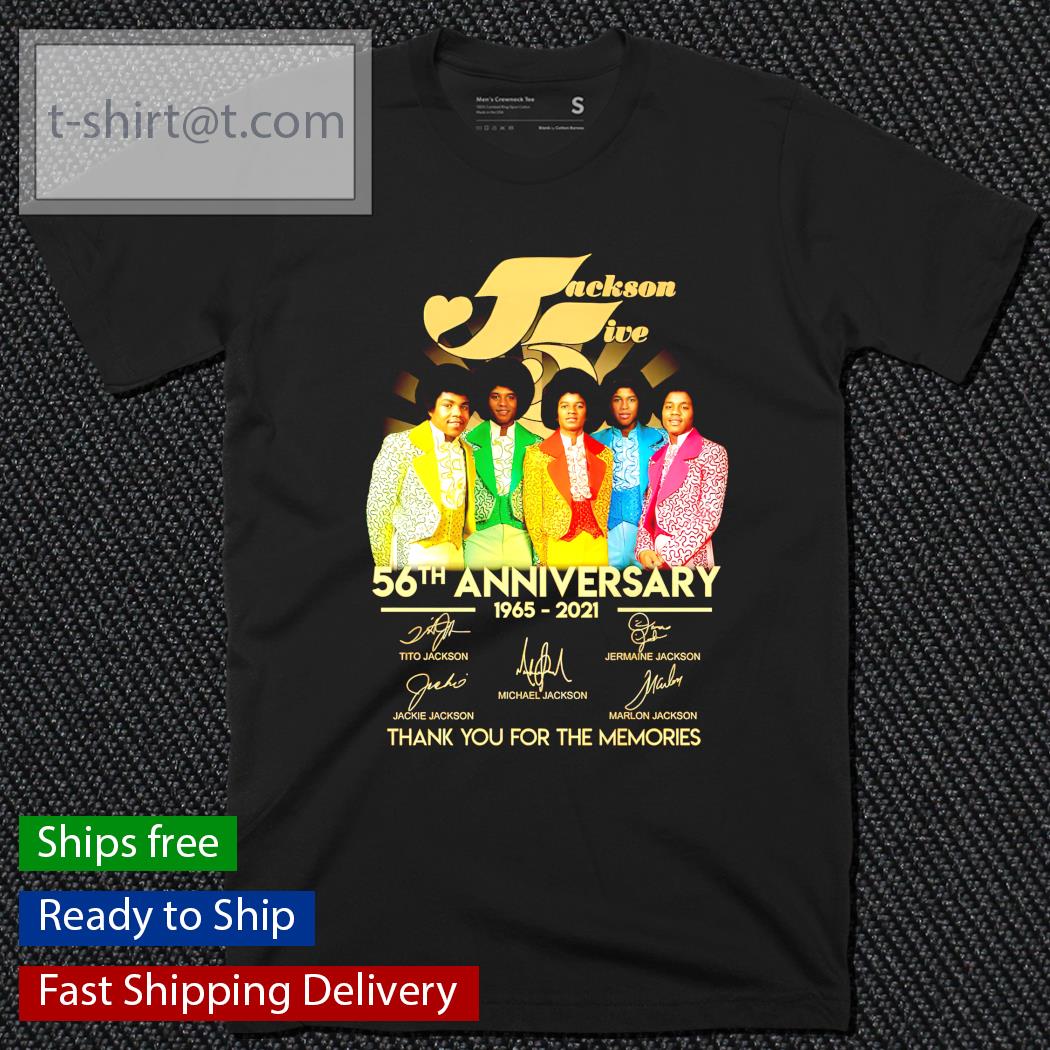Jackson Five 56th anniversary 1965-2021 signature shirt