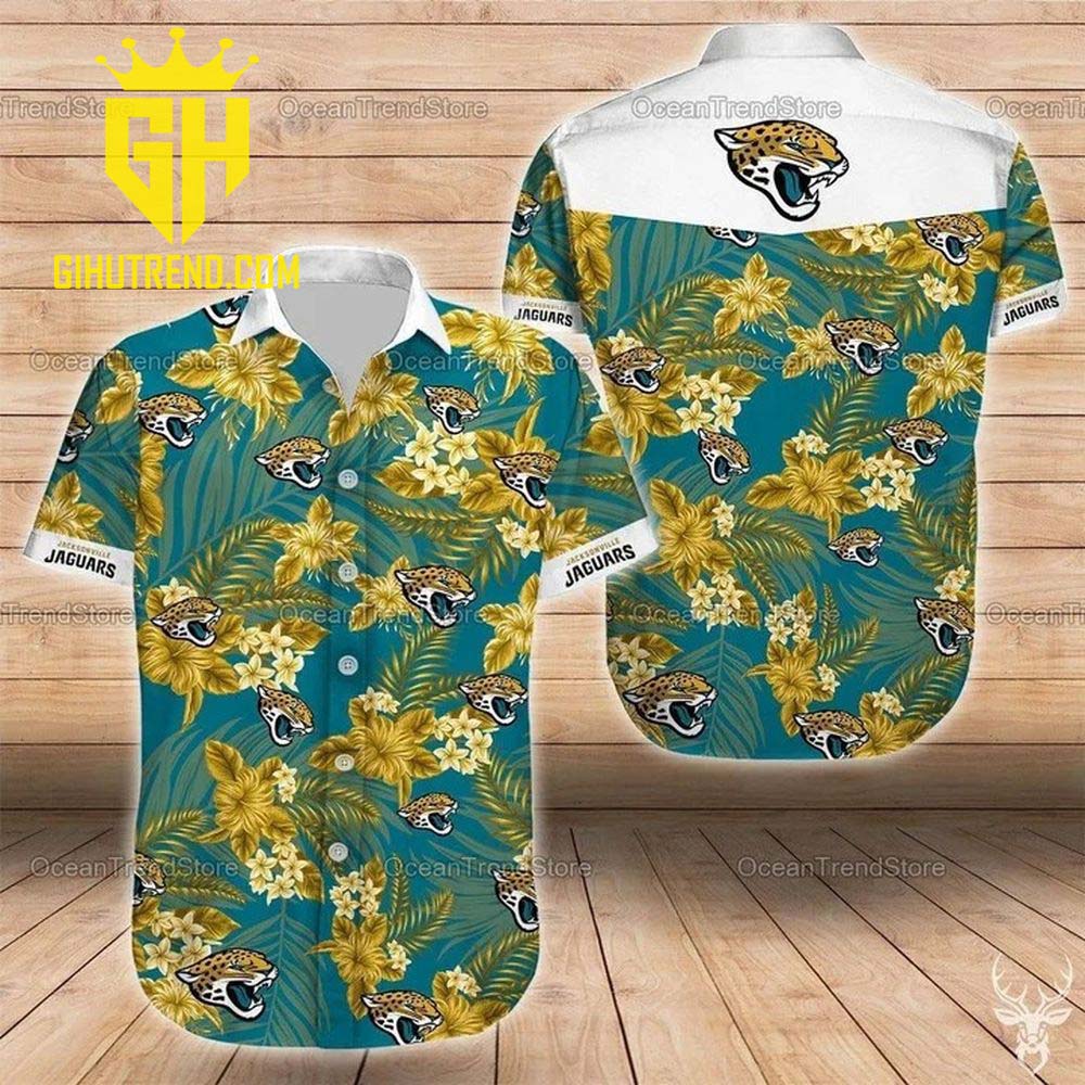 Jacksonville Jaguars Pattern Trophycal Hawaiian Shirt