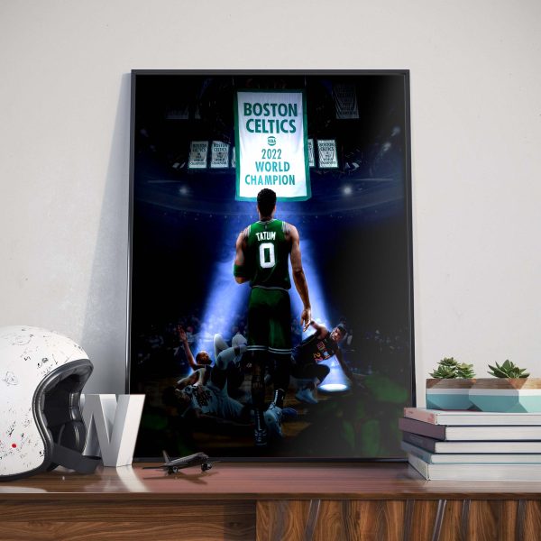 Jayson Tatum Boston Celtics NBA Finals Champions Home Decor Poster Canvas