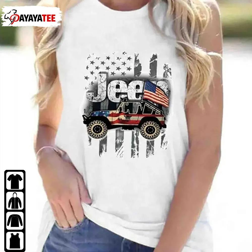 Jeep American Flag Shirt 4Th Of July Tank Top
