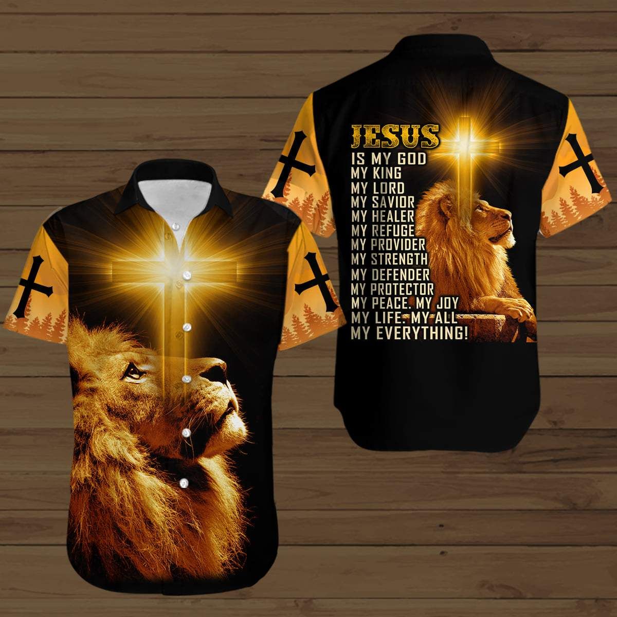 Jesus Is My God Lion King Unisex Hawaiian Shirts