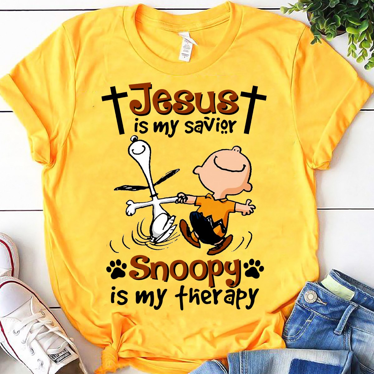 Jesus is my savior – Snoopy is my therapy