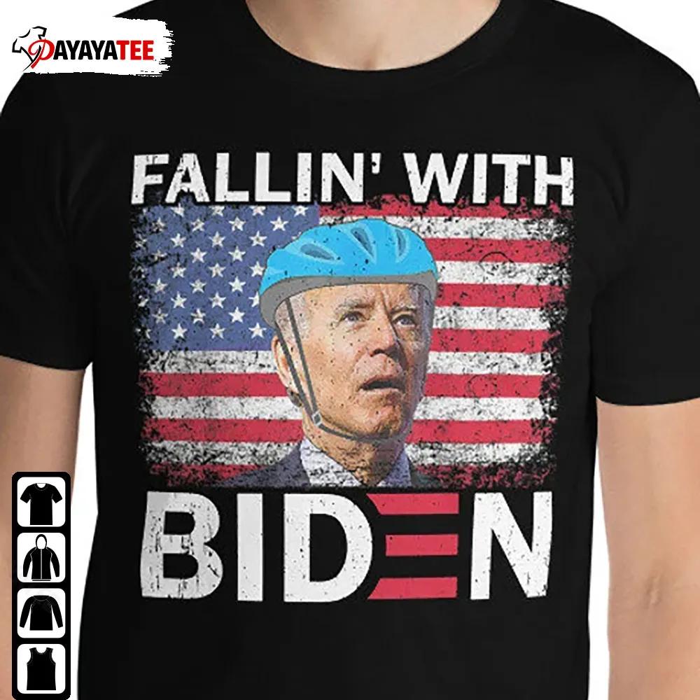 Joe Biden Falling Off Bicycle Shirt Fallin With Biden Biden Bike Meme