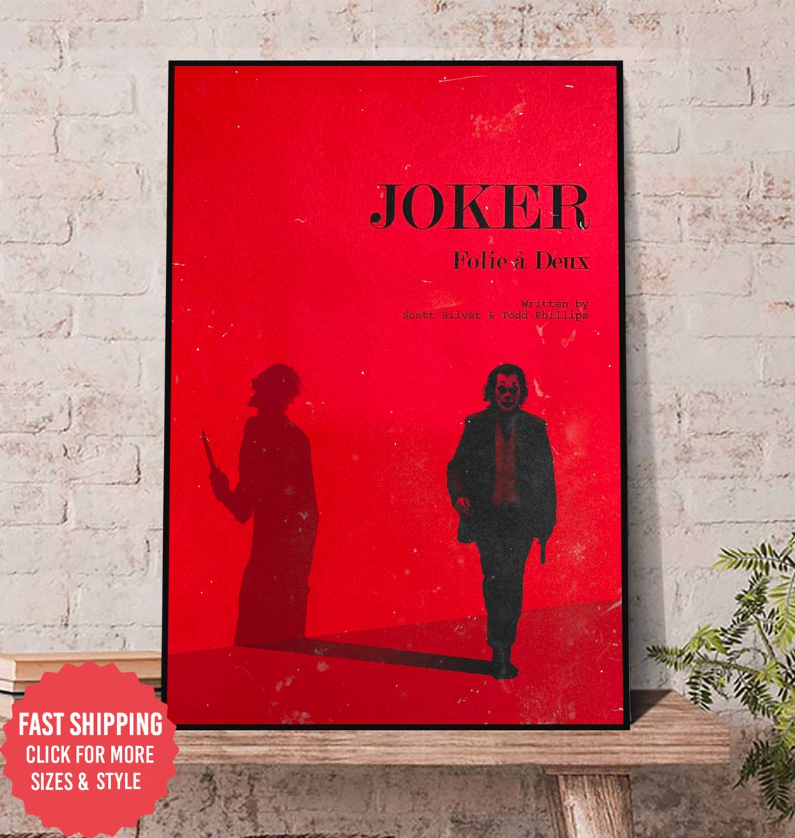Joker 2 Canvas Poster, JOKER 2 is in the works, Joker Movie Poster Gift For Fan Poster with  inches