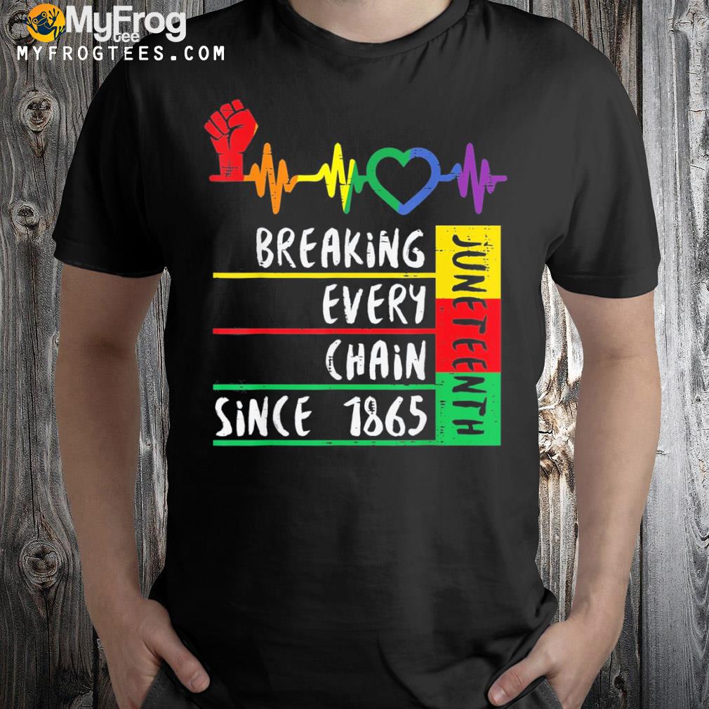 Juneteenth breaking every chain since 1865 shirt