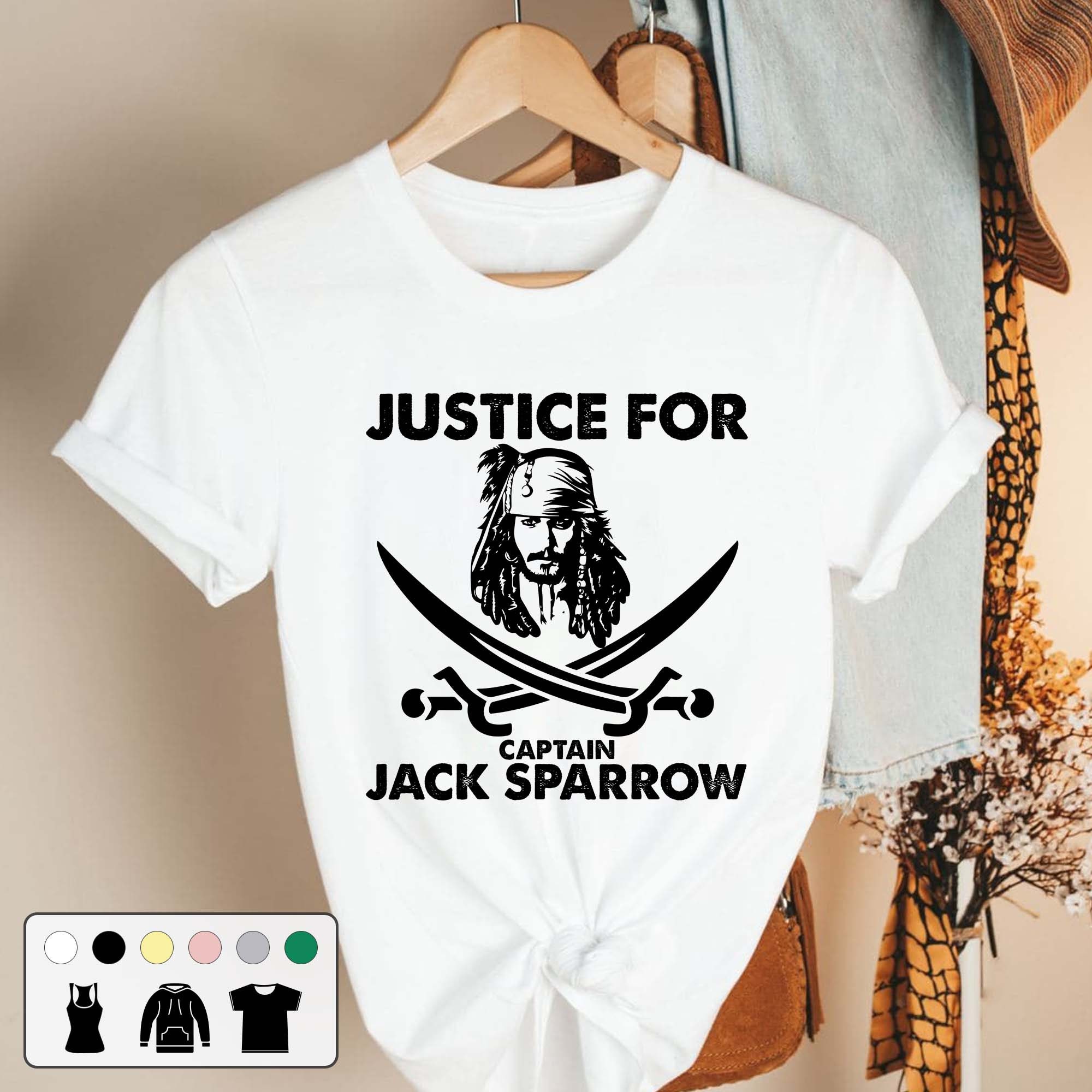 Justice For Captain Jack Sparrow Vintage Movie Gift Dad Shirt