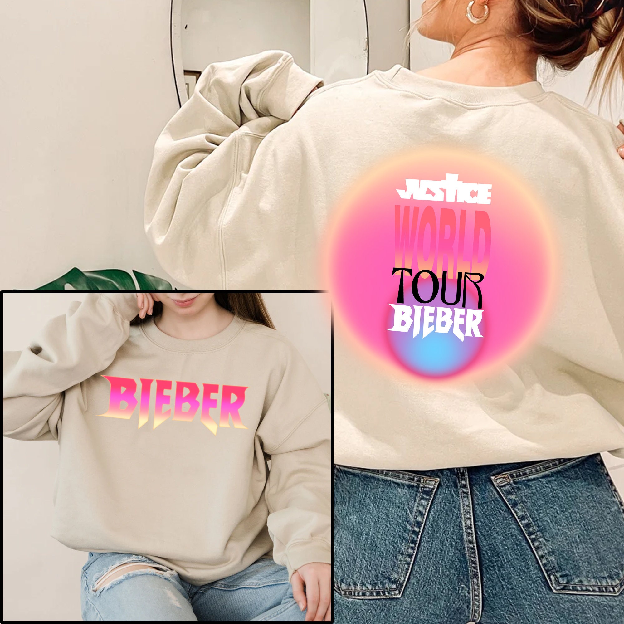 Justice World Tour Bieber 2022 Sweatshirts