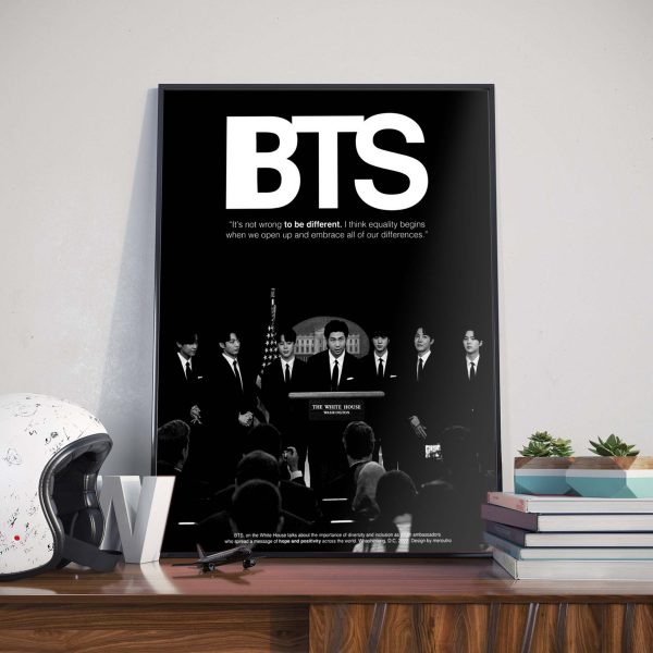  K-Pop Boy Band BTS at The White House BTS ARMY Home Decor Poster Canvas 