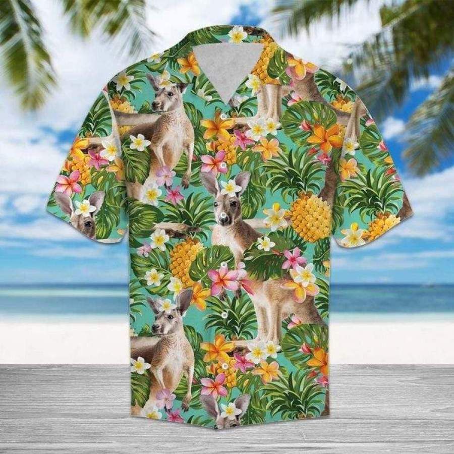 Kangaroo Tropical Hawaiian Aloha Shirts