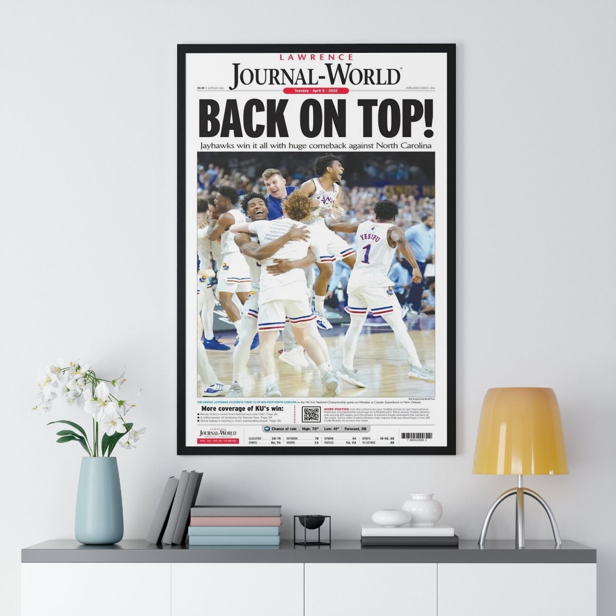Kansas Jayhawks March Madness National Champs Poster