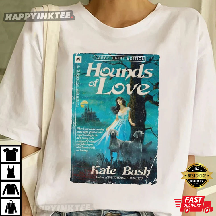 Kate Bush Hounds Of Love 1970s Gothic Romance Vintage T-Shirt