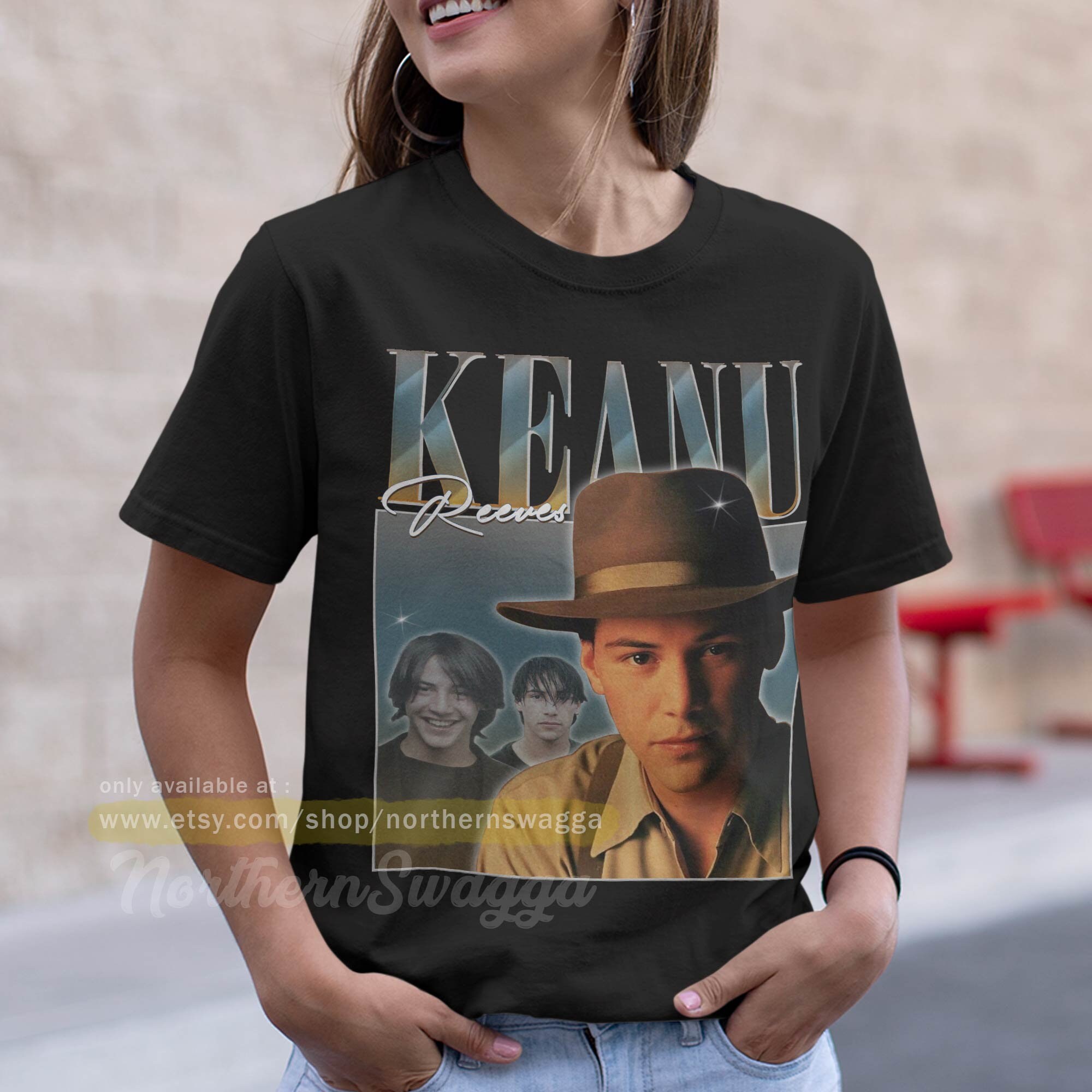 Keanu reeves shirt design retro style cool fan art t-shirt 90s poster 277 tee