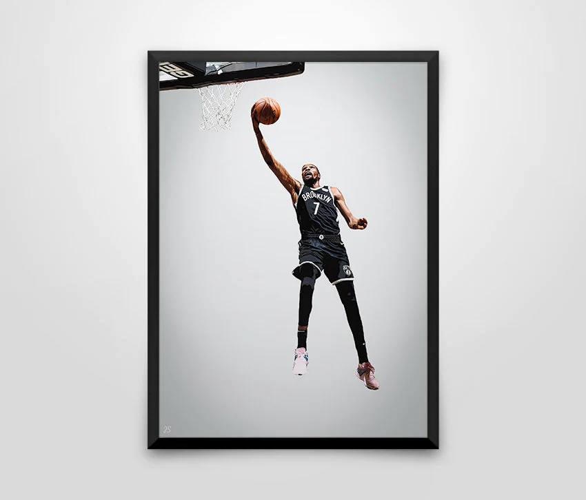 Kevin Durant Nets Poster, Brooklyn Nets Poster, NBA Poster, gift for men, gift for boyfriend, boy gift, bedroom poster, best selling item