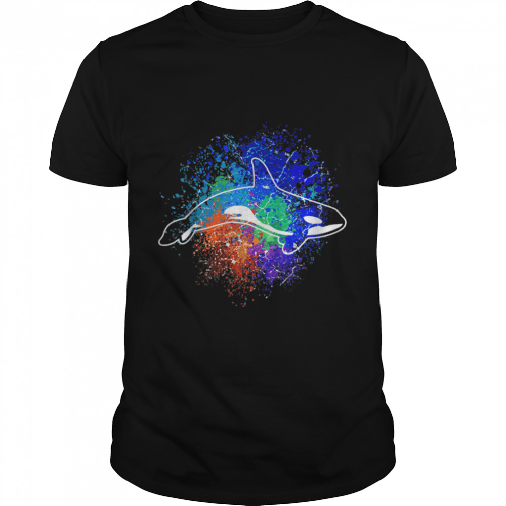 Killer Whale Orca Ocean Sea Animal Colorful T-Shirt B098KWM13H