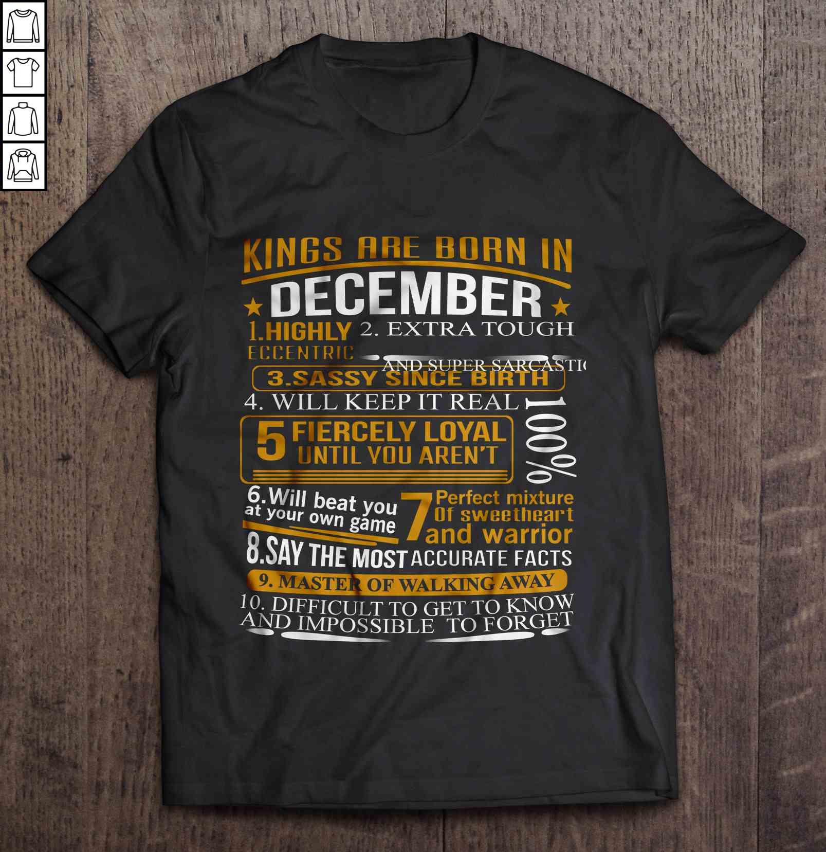 Kings Are Born In December TShirt
