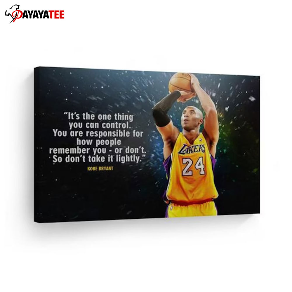 Kobe Bryant Mamba Mentality Poster Basketball Motivational Canvas