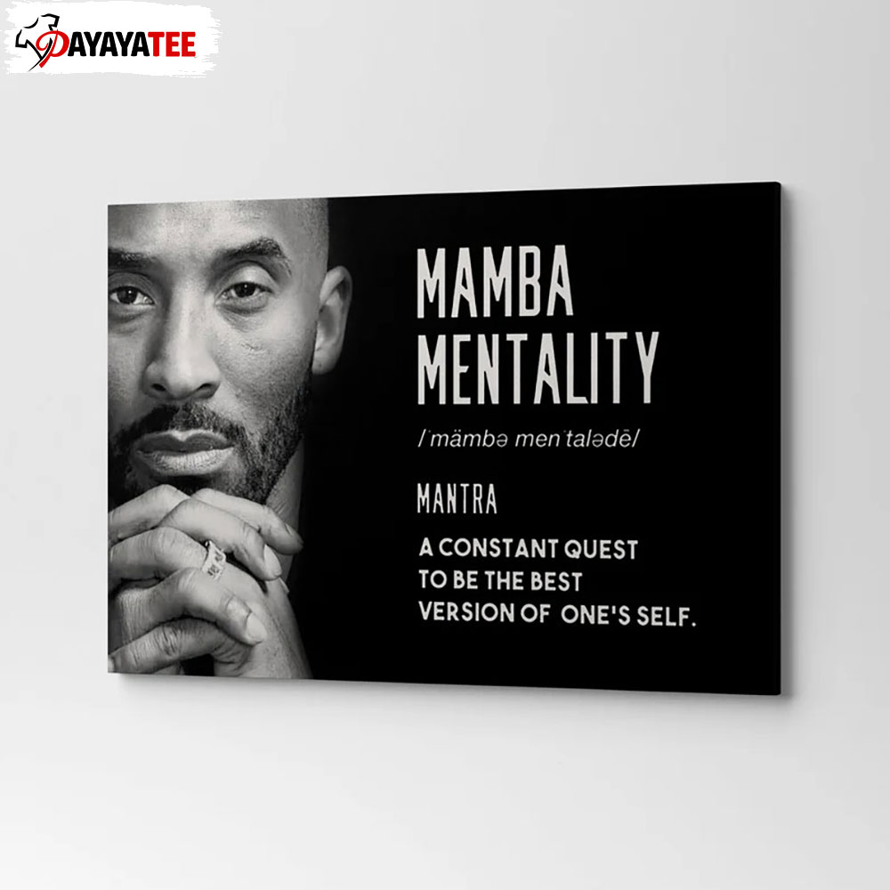 Kobe Bryant Mamba Mentality Poster Motivation Quote Canvas Wall Art