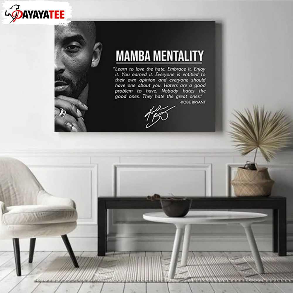 Kobe Bryant Mamba Mentality Poster Motivational Cavas