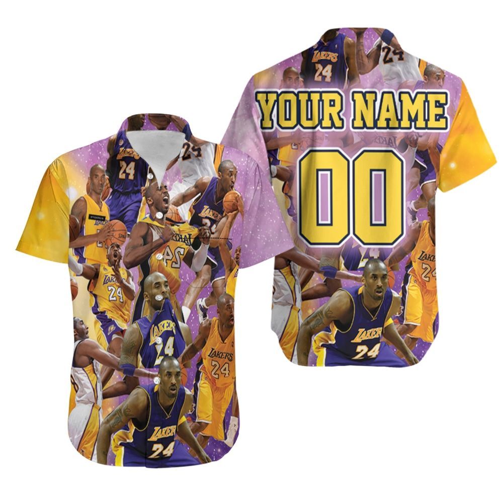 Kobe Bryant Number 24 Professional Basketball 3D Personalized Hawaiian Shirt