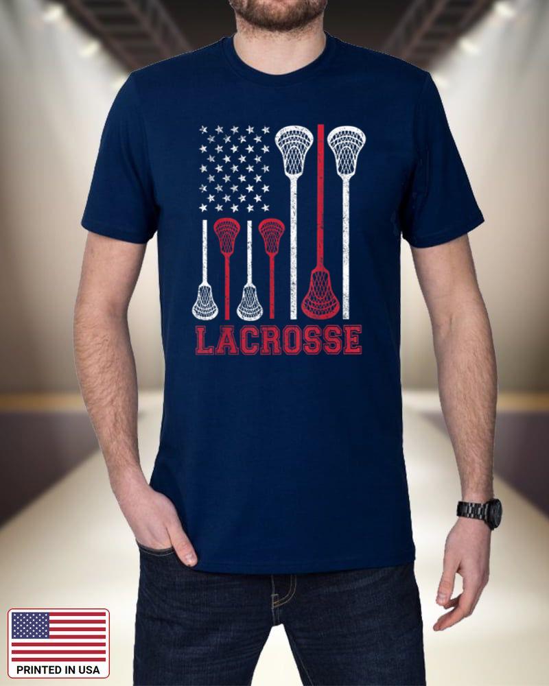 Lacrosse American Flag Lax Shirt Men Women Boys Girls Gifts 41icD