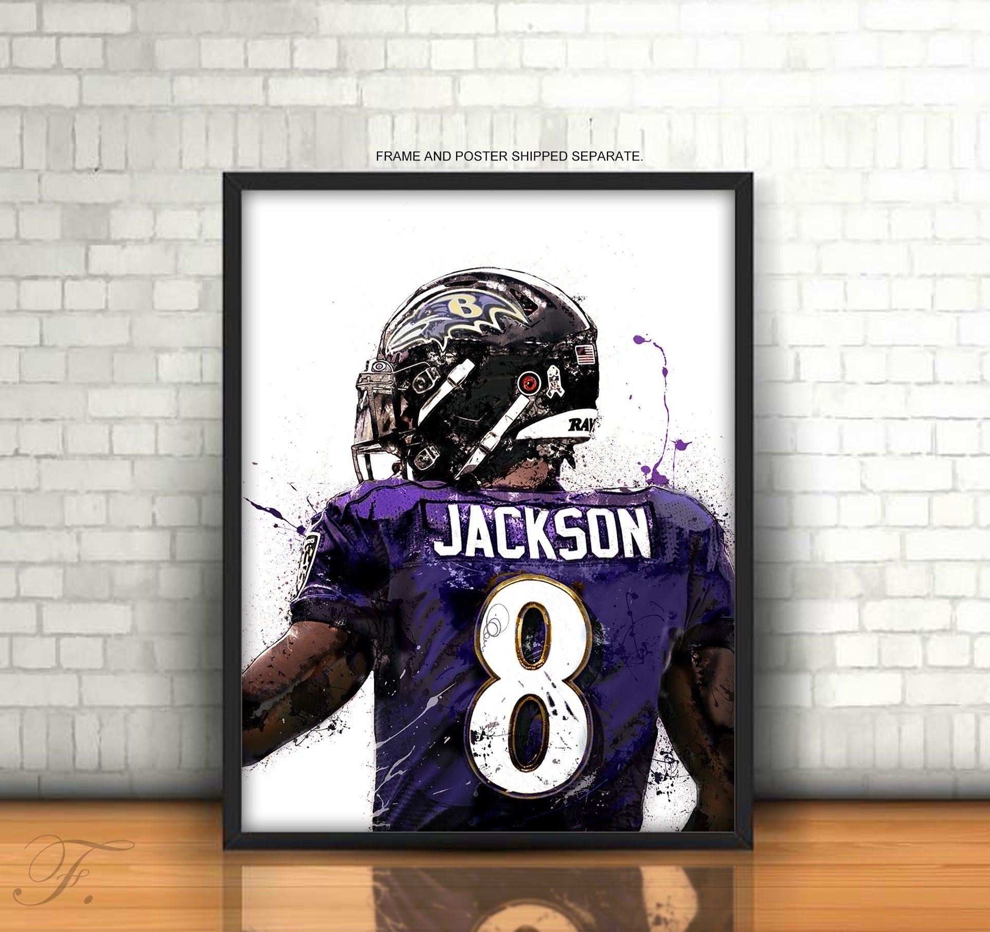 Lamar Jackson painting poster, canvas, Baltimore Ravens, prints, Wall Art Decor for Gym, Home Living, Kids, art gift, man cave, Office