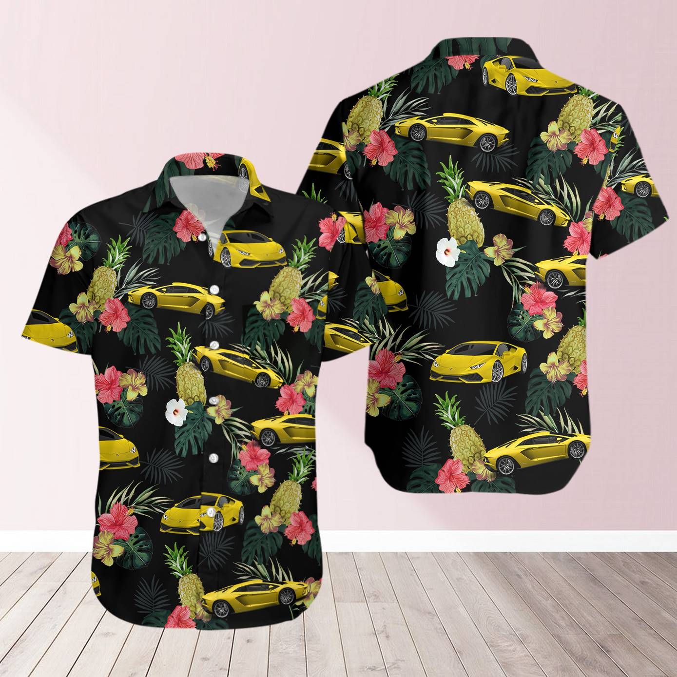 Lamborghini Tropical Unisex Hawaiian Aloha Shirts Big And Tall Hawaiian Shirts
