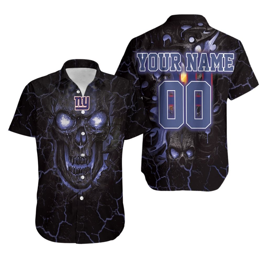 Lava Skull New York Giants 3D Personalized Hawaiian Shirt