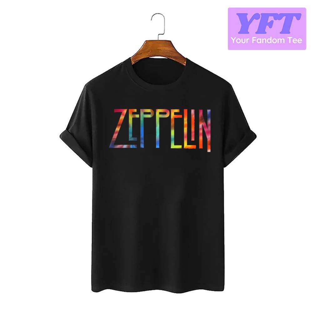 Led Zepelin Rainbow Name Design Unisex T-Shirt