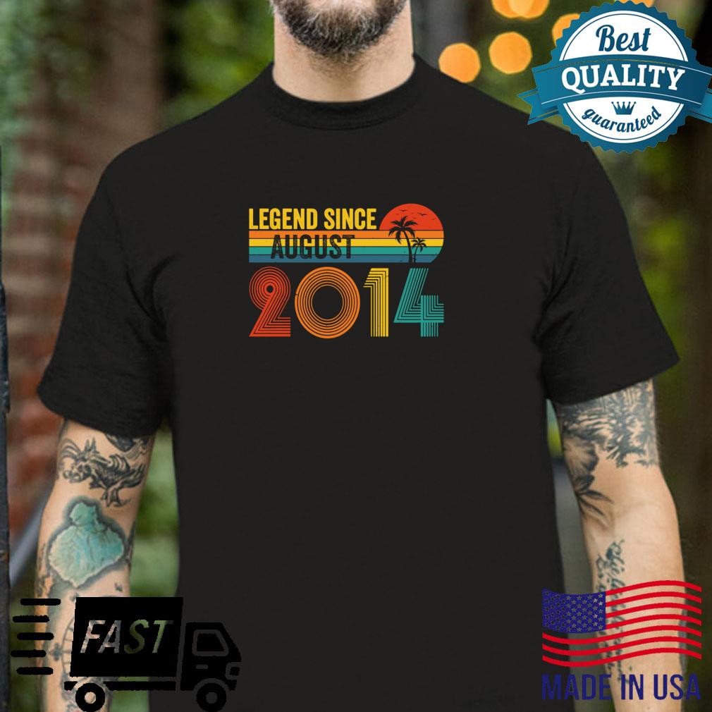 Legend Since August 2014 8th Birthday Vintage 8 Years Old Shirt