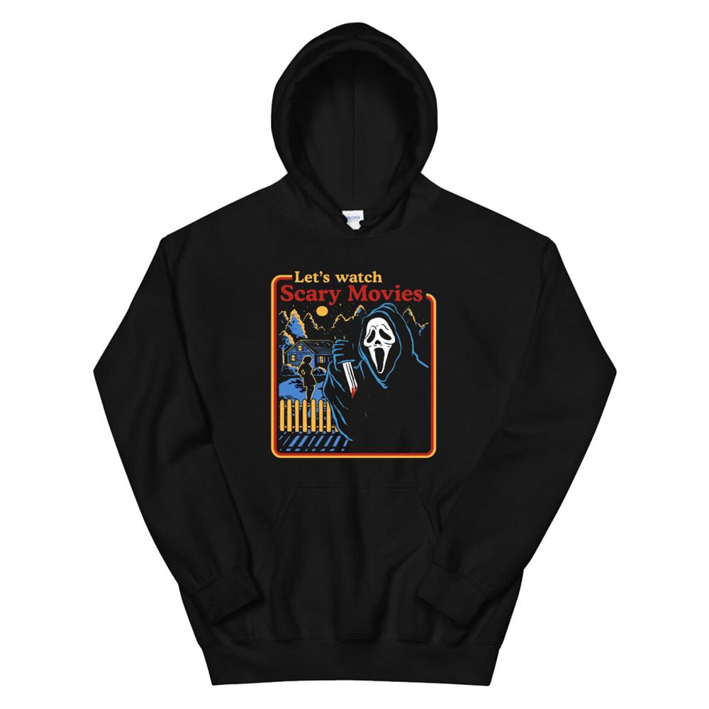 Lets Watch Scary Movies Scream Horror Hoodie