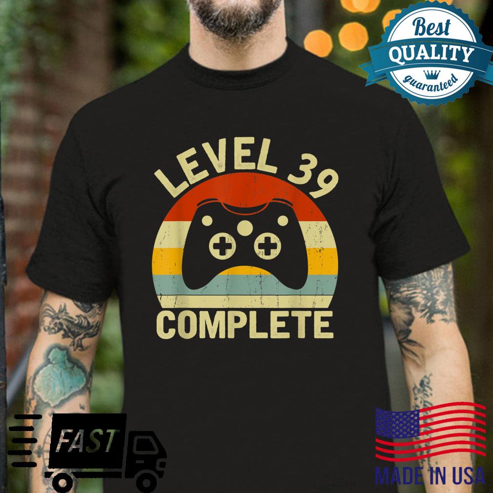 Level 39 Complete Couple Retro Style 39th Anniversary Shirt